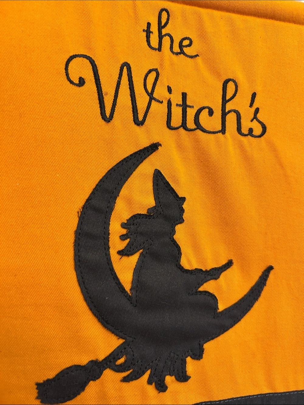 Orange & Black 'The Witch's Out' Halloween Wall Hanging